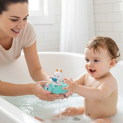 Jouet de bain​ illumine les yeux de votre bébé