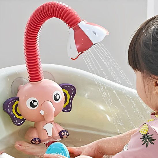 Jouet de bain éléphant modèle rouge