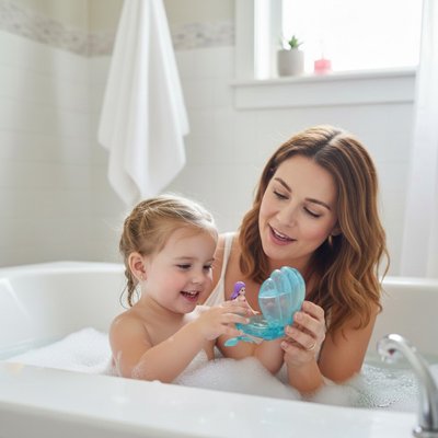Jouet de bain​avec maman dans le bain