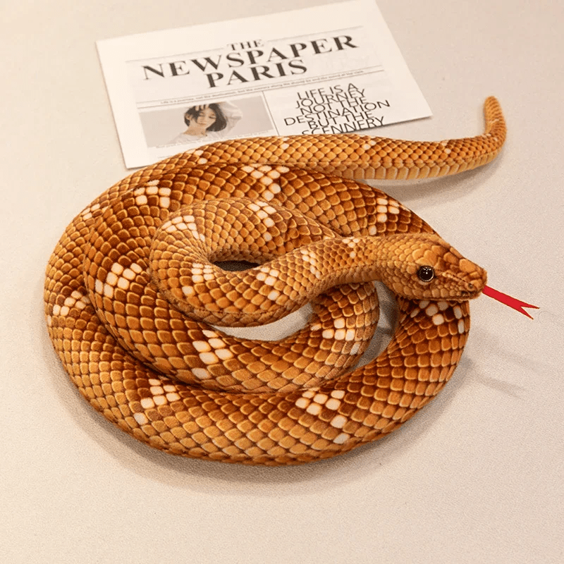 Peluche serpent marron