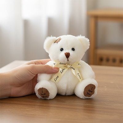 Ours peluche petite taille idéale pour le transport