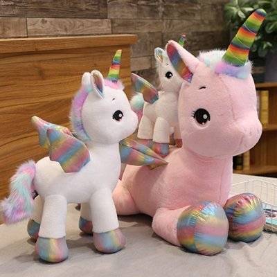 Peluche licorne deux choix de couleurs pour calmer bébé