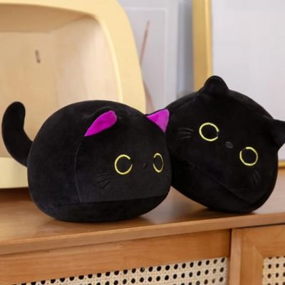 Peluche chat noir deux variante
