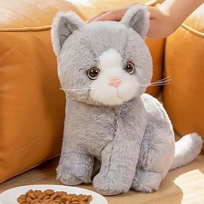 Peluche chat grandit avec votre enfant