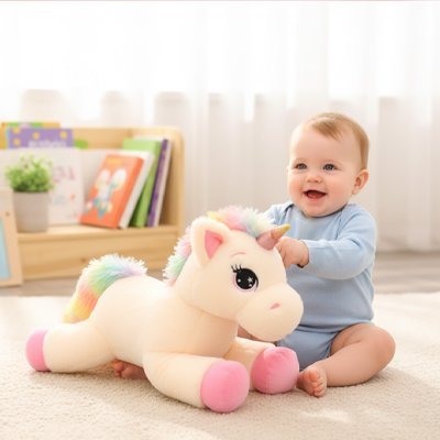 Licorne peluche rassurant pour les enfants