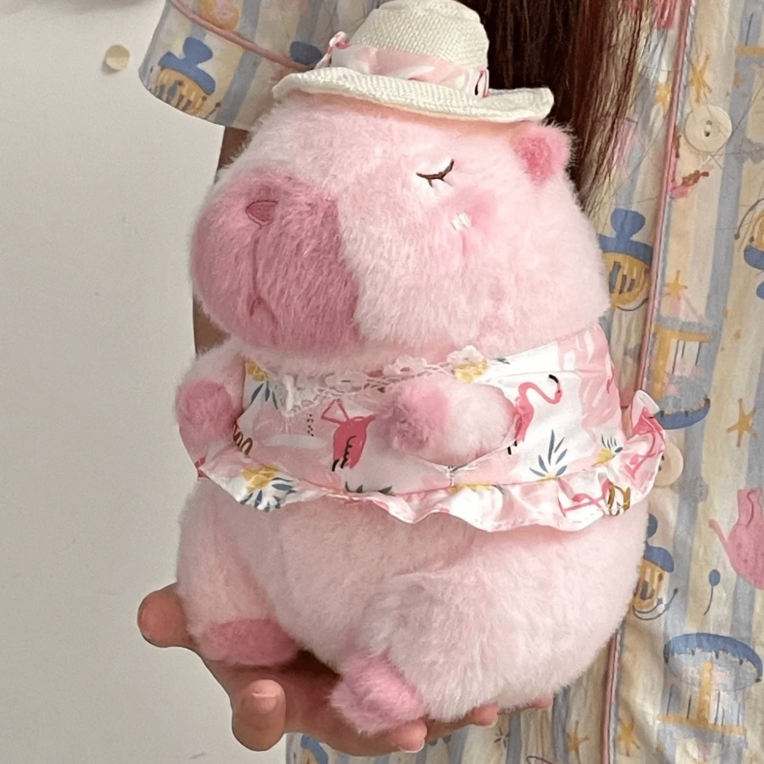 Peluche Capybara rose