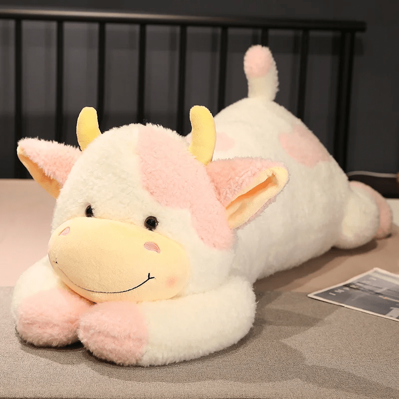Peluche vache rose