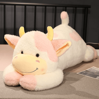 Peluche vache rose