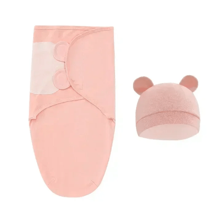 Couverture emmaillotage rose