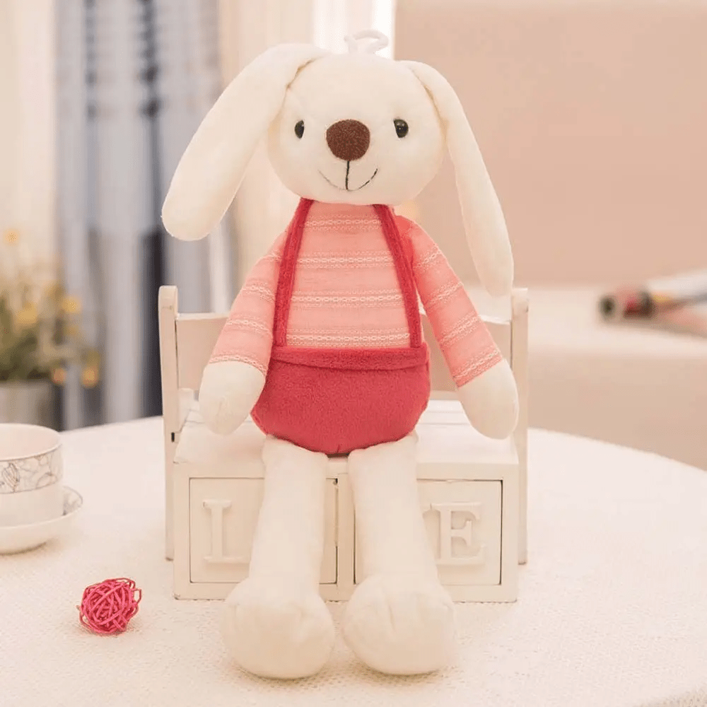 Lapin en peluche rouge