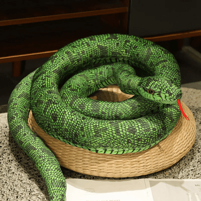 Peluche serpent vert