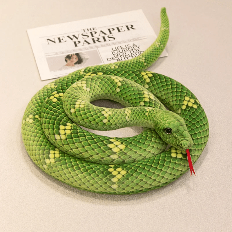 Peluche serpent vert
