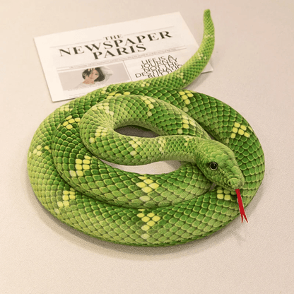Peluche serpent vert