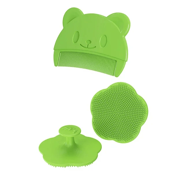 Brosse cheveux pour bébé verte