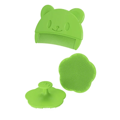 Brosse cheveux pour bébé verte