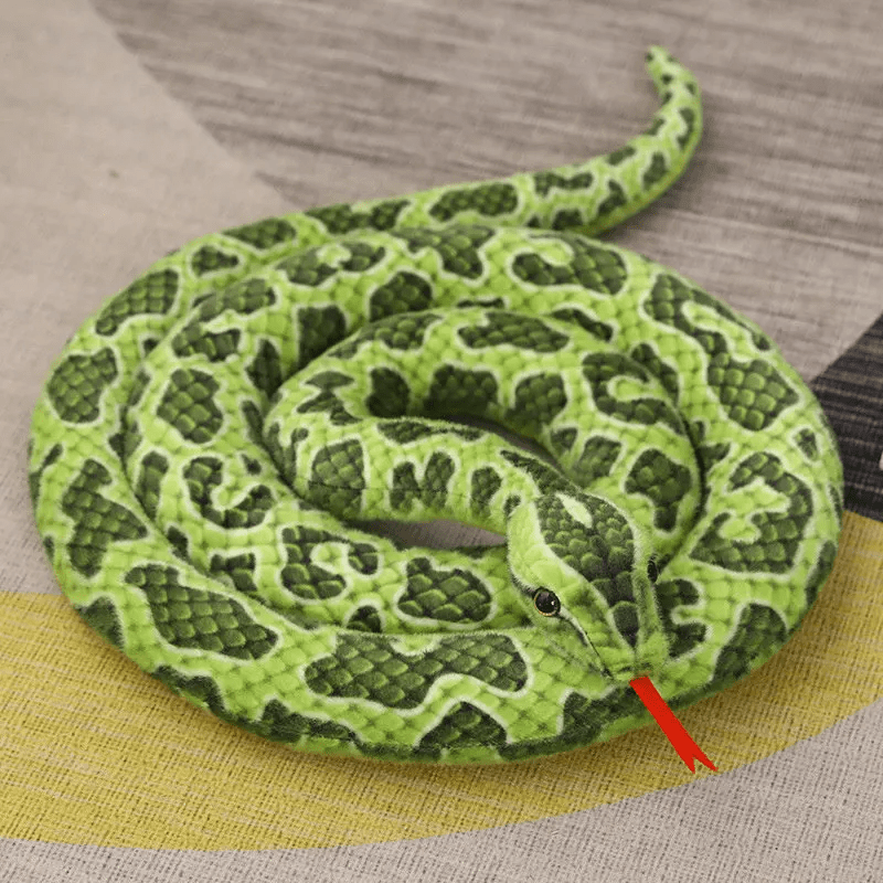 Peluche serpent vert