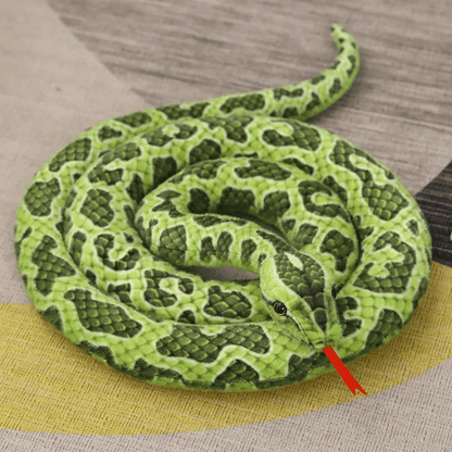 Peluche serpent vert
