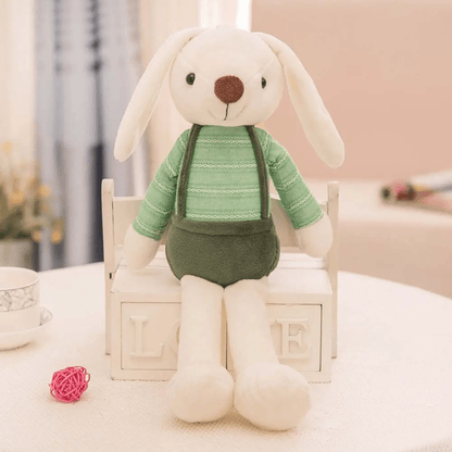 Lapin en peluche vert
